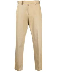 PT Torino - Hose aus baumwolle und leinen mit reißverschluss und knopfverschluss - Lyst