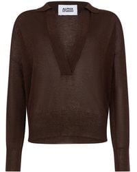 Alpha Studio - V-Neck Knitwear - Lyst