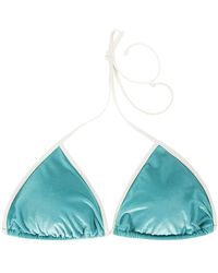 Mc2 Saint Barth - Top de bikini con copas triangulares laminado - Lyst