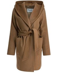 Max Mara - Jassen ,Bruin ,Wol Rialto Robe Coat - Lyst