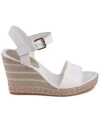 Tommy Hilfiger - Weiße Keil Espadrilles Sandalen - Lyst