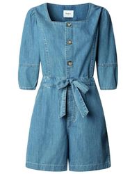Pepe Jeans - Jumpsuits & Playsuits ,Blauw ,Martha Playsuit - Lyst