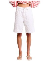 Denimist - Korte Broeken ,Wit ,Katoen Keaton Relaxed Short - Lyst