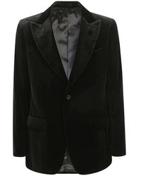 Lardini - Samt-blazer mit außentaschen - Lyst