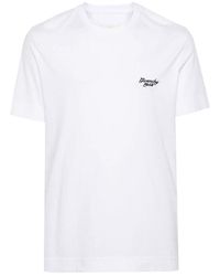 Givenchy - Tops ,Wit ,Katoen T-Shirt Met Logo-Borduursel - Lyst