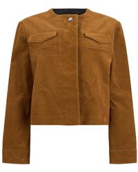 Tory Burch - Jassen ,Bruin ,Katoen Corduroy Jas - Lyst