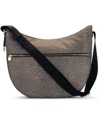 Borbonese - Luna bag medium natur nylon reißverschluss - Lyst
