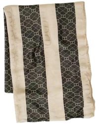 Twinset - Bicolor jacquard stola mit oval t logo - Lyst