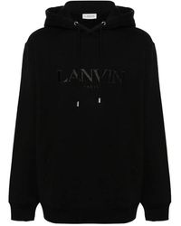 Lanvin - Felpa hoodie con logo - Lyst