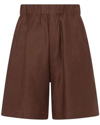 Laneus - Korte Broeken ,Bruin ,Casual Shorts - Lyst