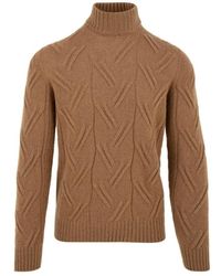 Drumohr - Truien & Vesten ,Bruin ,Bruine Coltrui Voor - Lyst