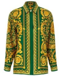 Versace - Barocco Zijden Overhemd - Lyst