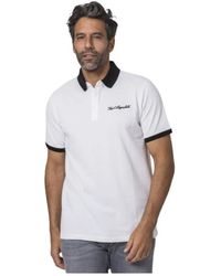 Karl Lagerfeld - Weißes polo-shirt mit signatur-logo - Lyst