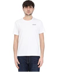 Ralph Lauren - Weißes logo t-shirt - Lyst
