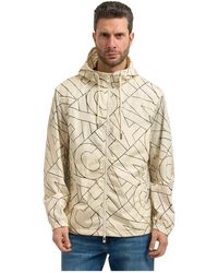 ARMANI EXCHANGE - Jassen ,All-Over Logo Hooded Jacket - Lyst