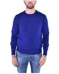 Kangra - Truien & Vesten ,Blauw ,Wol Merino Wol Ronde Hals Trui - Lyst