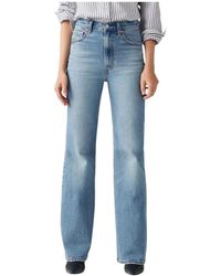 Levi's - Jeans ,Blauw ,Katoen Ribcage Bell Jeans - Lyst
