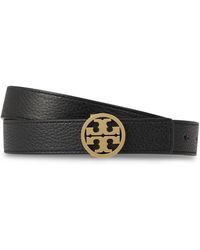 Tory Burch - Accessoires ,Zwart ,Leer Omkeerbare Miller Riem - Lyst