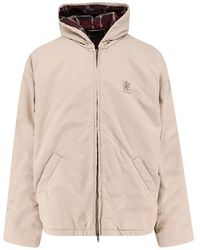 Balenciaga - Cotton Blend Jacket With Embroidered Logo On The Front - Lyst