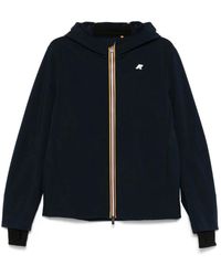 K-Way - Jassen ,Blauw ,Blauwe Waterdichte Winddichte Hooded Jas - Lyst