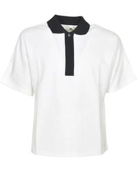 Lanvin - Tops ,Wit ,T-Shirts En Polo's - Lyst