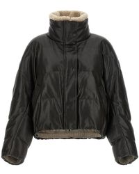 Brunello Cucinelli - Jassen ,Bruin ,Leer Leren Jas - Lyst