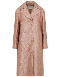 Dries Van Noten - Jassen ,Roze ,Katoen Ricca Coat - Lyst