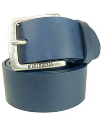 Bikkembergs - Cintura in pelle blu - Lyst