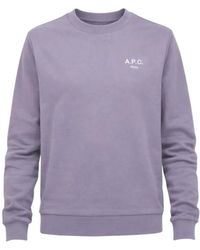 A.P.C. - Hoodies & Sweatvesten ,Paars ,Rue Madame Lavande Sweatshirt - Lyst