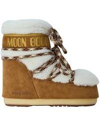 Moon Boot - Schoenen ,Bruin ,Wol Icon Low Shearling Boots - Lyst