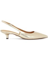 Kazar - Goldene Offene Pumps Mit Kitten-Absatz - Lyst