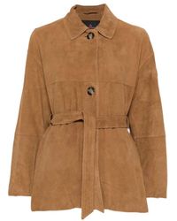 Peuterey - Jassen ,Bruin ,Suède Machuca Suède Leren Jas - Lyst