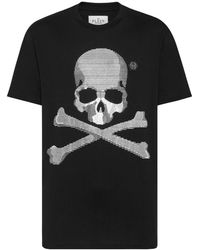 Philipp Plein - T-Shirt Round Neck Skull&Bones - Lyst