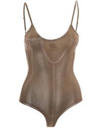 DIESEL - Tops ,Bruin ,T-Imyny Bodysuit - Lyst