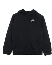 Nike - Club pullover hoodie schwarz/weiß - Lyst