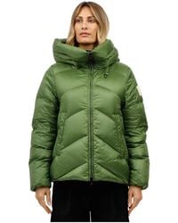 AFTER LABEL - Korte Glanzende Nylon Helsinki Jas - Lyst