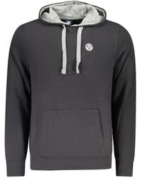 North Sails - Hoodies & Sweatvesten ,Zwart ,Zwarte Hoodie Met Applicatielogo - Lyst