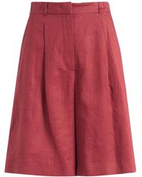 Max Mara - Korte Broeken ,Rood ,Long Shorts - Lyst