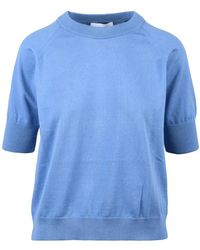 Alpha Studio - Truien & Vesten ,Blauw ,Katoen Maglioncino Girocollo - Lyst