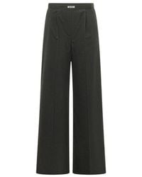 MSGM - Wide Trousers - Lyst