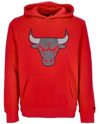 KTZ - Herenhoodie Nba Outline Logo Po Hoodie Chibul Front Door Rood/Zwart - Lyst