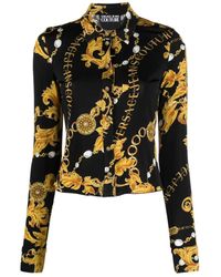 Versace - Camisa de manga larga chain couture - Lyst