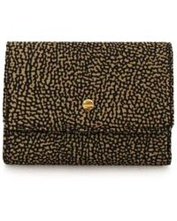 Borbonese - Accessoires ,Bruin ,Leer Medium Portemonnee Met Flap - Lyst
