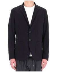 Herno - Jassen ,Blauw ,Nylon Blauw Lichtgewicht Nylon Jas - Lyst