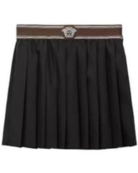 Versace - Geplooide Wol-Mohair Minirok - Lyst