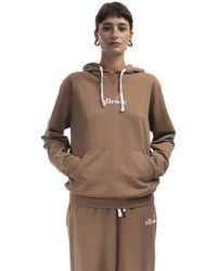 abbigliamento da palestra e sportivo da Felpe Popsy Cropped Sweatshirt Brown di Ellesse Donna Abbigliamento da Activewear 