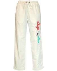 Australian - Broeken ,Wit ,Katoen Smash Track Broek Met Logo Borduursel - Lyst