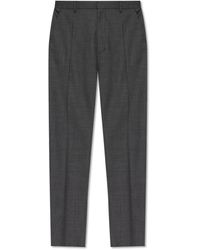 DSquared² - Broeken ,Grijs ,Wol Wollen Broek - Lyst