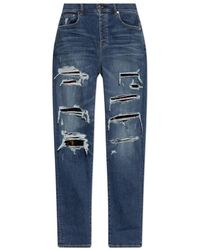 Amiri - Jeans ,Blauw ,Denim Jeans Met Scheuren - Lyst
