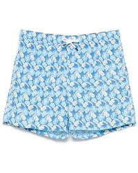 Fedeli - Polyester badehose mit elastischem bund - Lyst